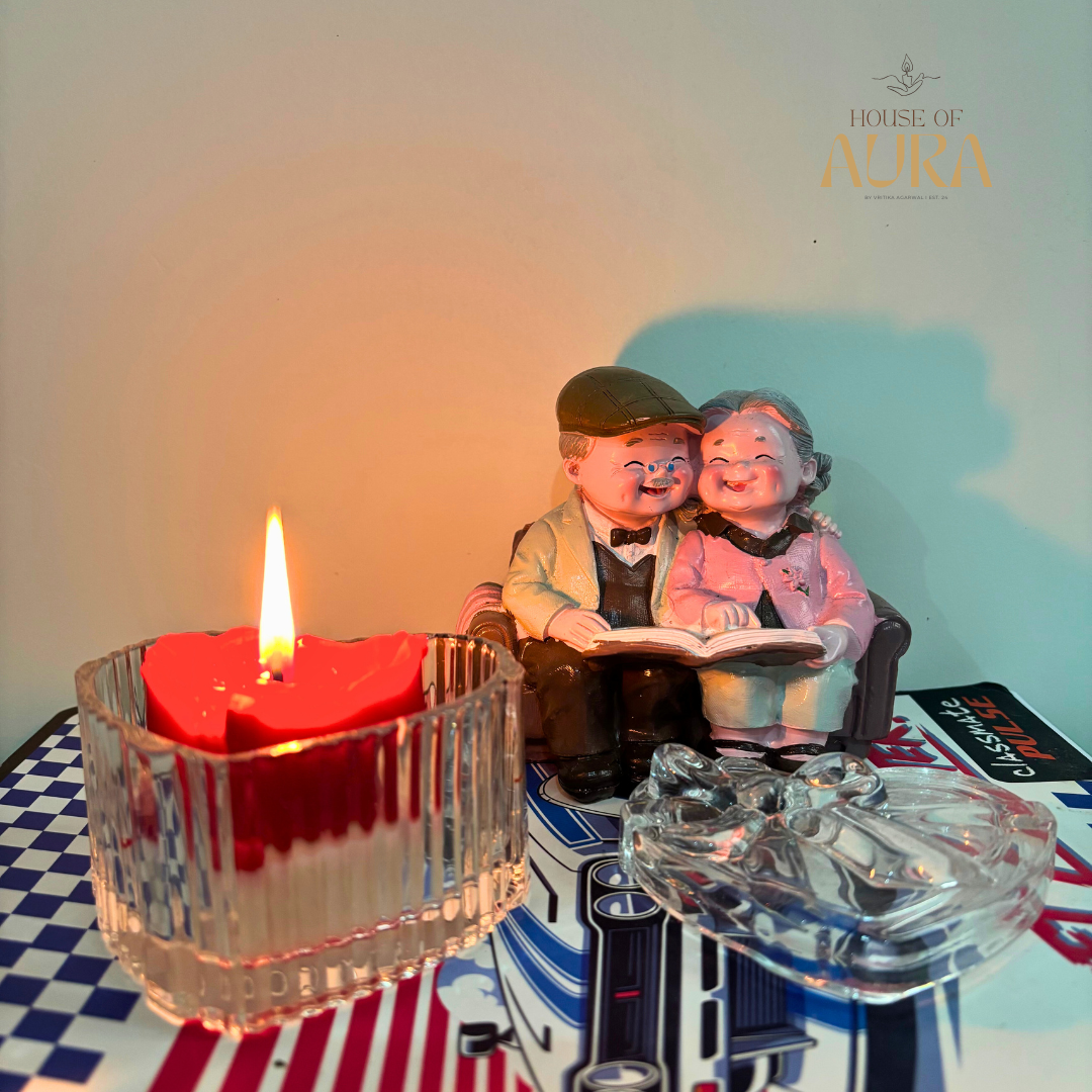 Bow Heart Jar Candle