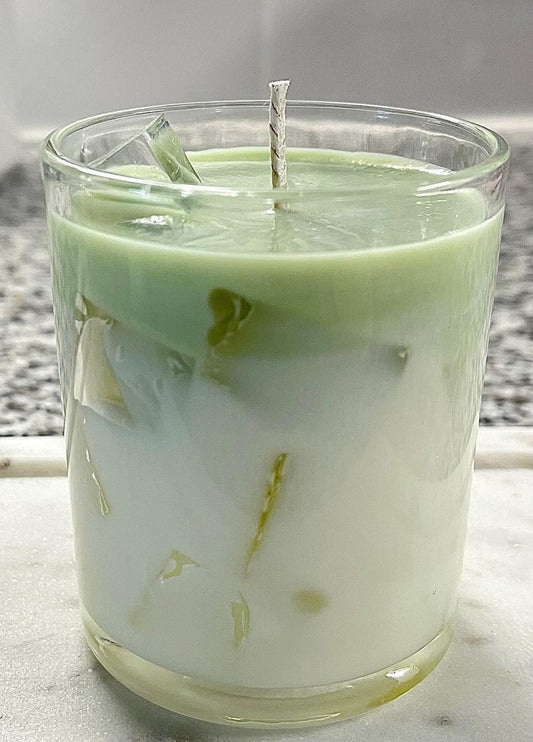 Iced matcha candle