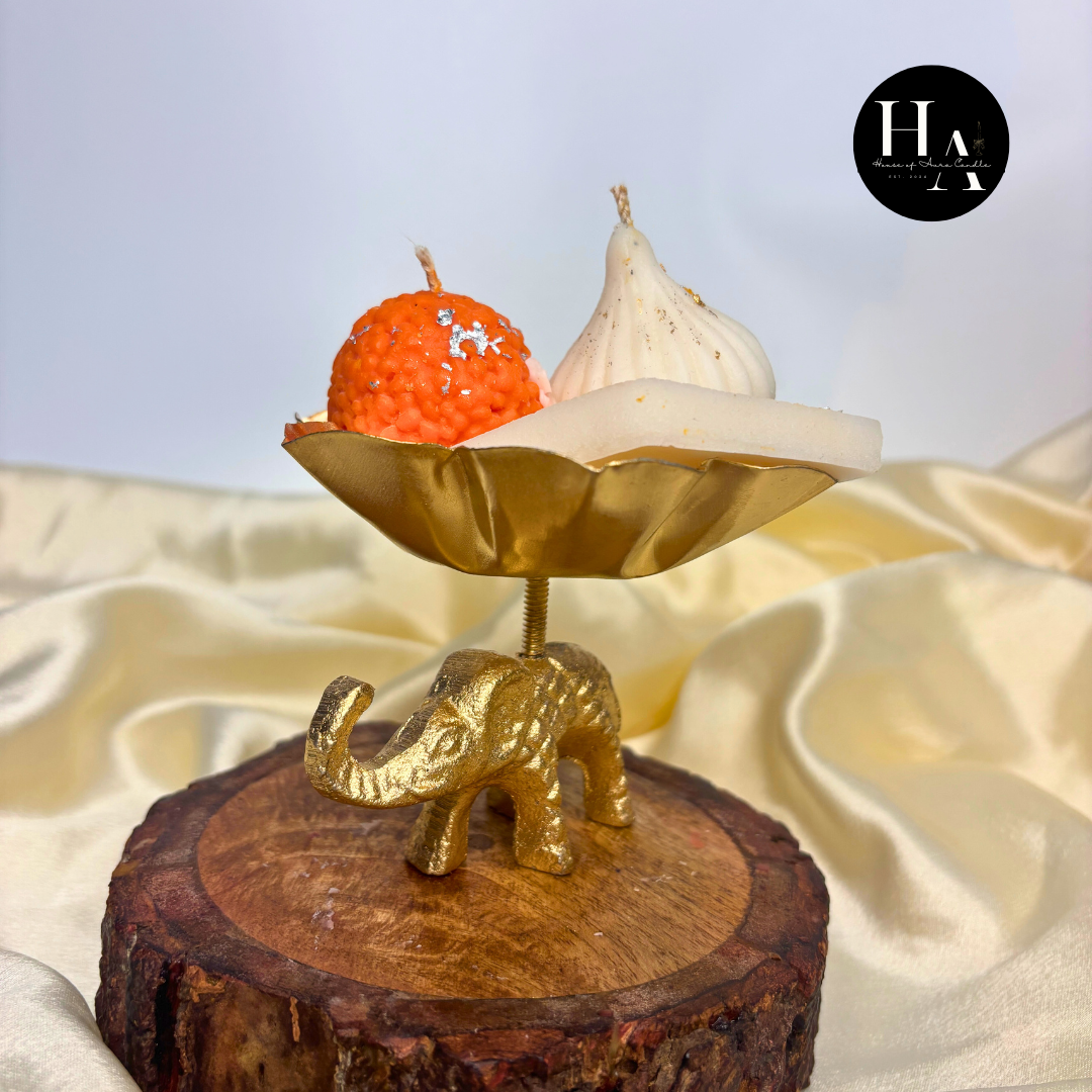 Royal Elephant Urli Candles (with Mithai Candles)
