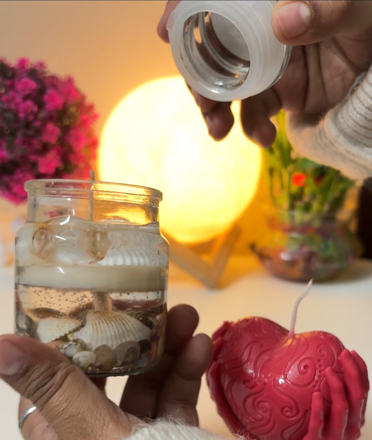 Seashell oasis candle