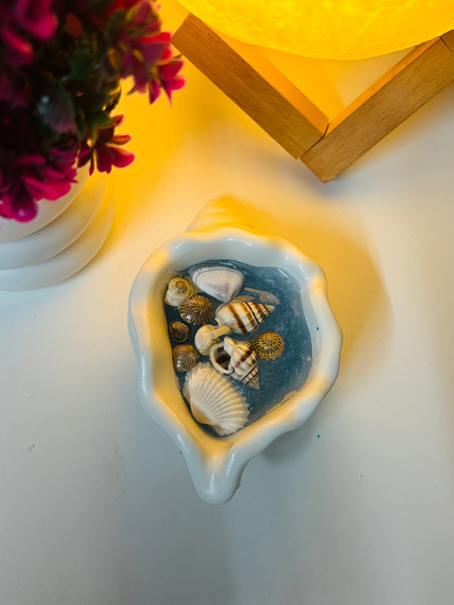 Concrete Seashell Candle