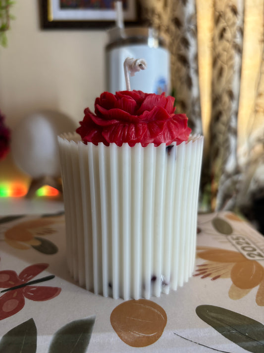 Peony Pillar Candle