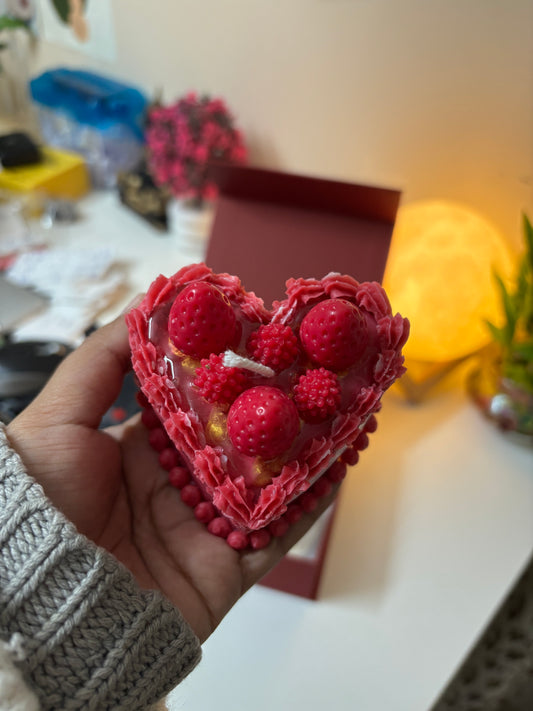 Heart Shape Cake Candle