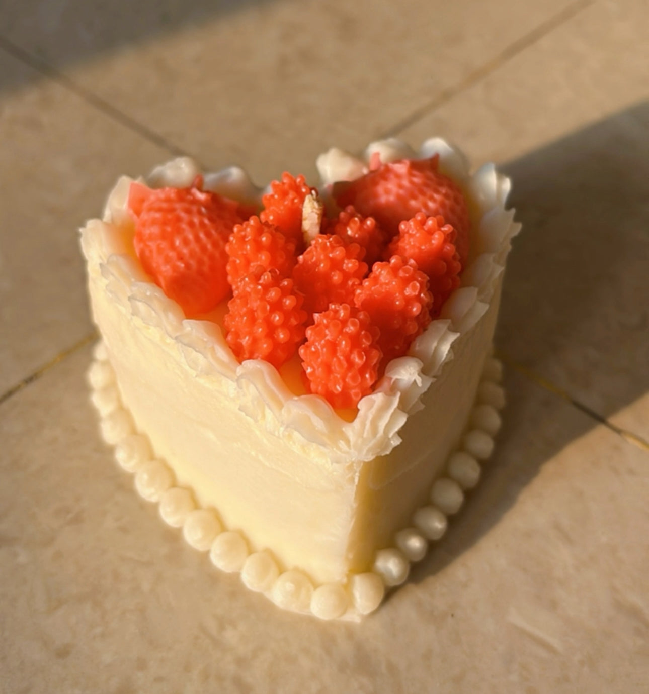 Heart Shape Cake Candle