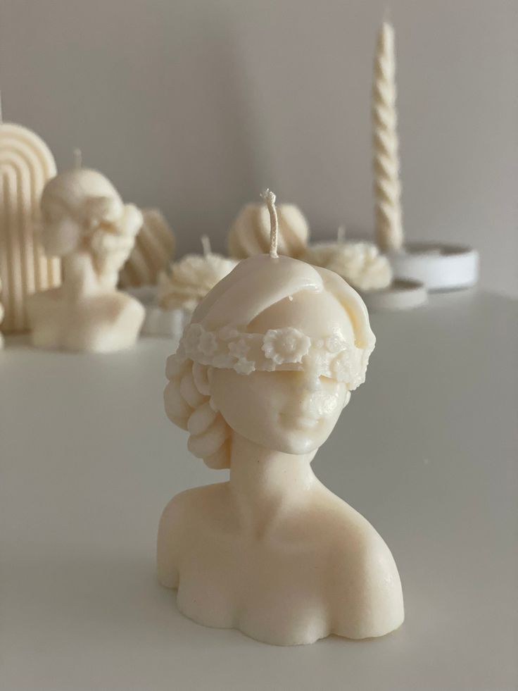 Closed Eye Lady Candle