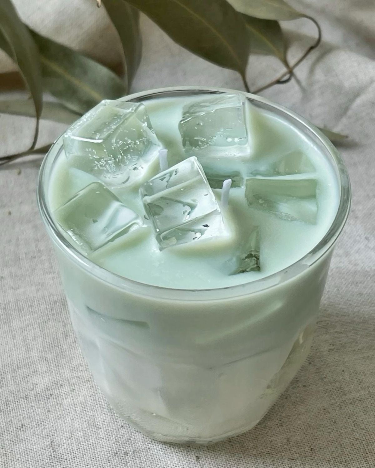 Iced matcha candle