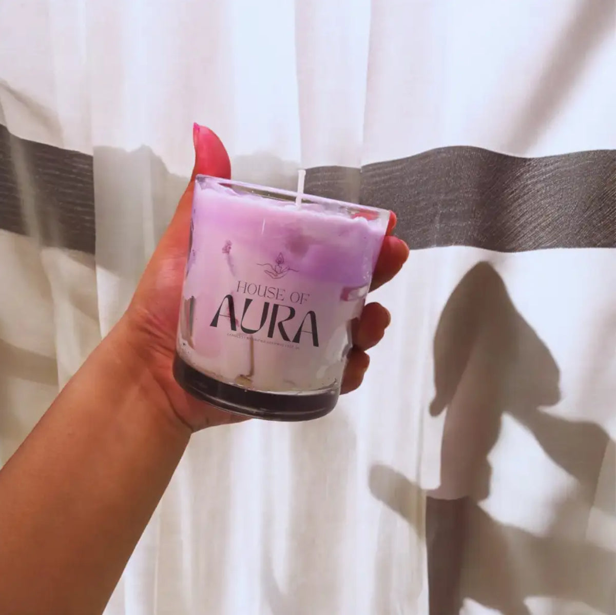 Lavender latte candle