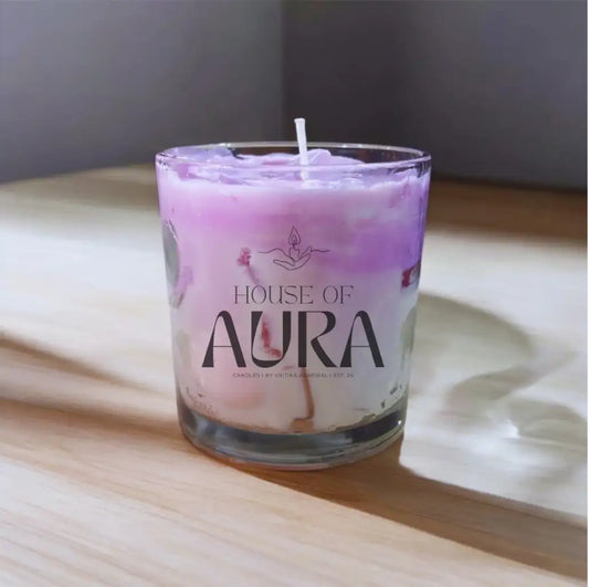 Lavender latte candle