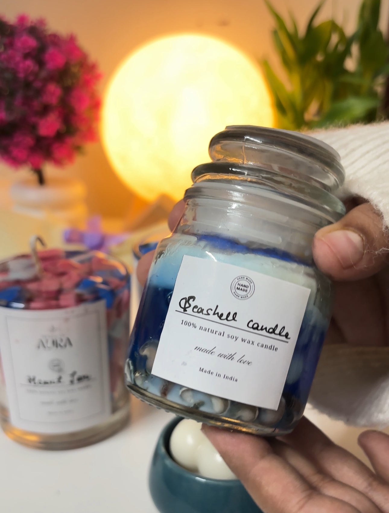 Seashell oasis candle