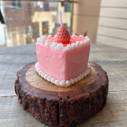 Heart Cake Candle