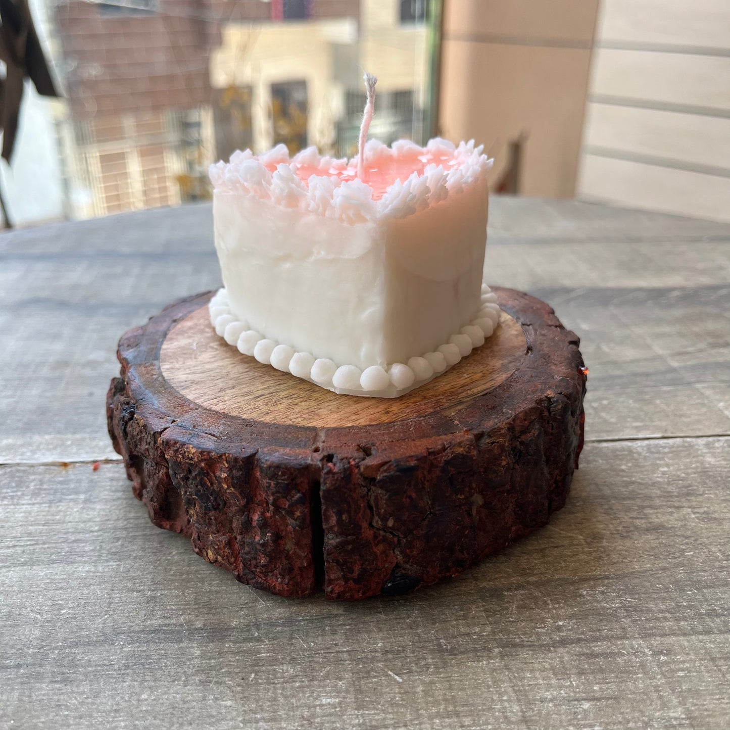 Heart Cake Candle