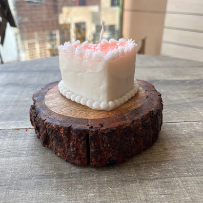 Heart Cake Candle