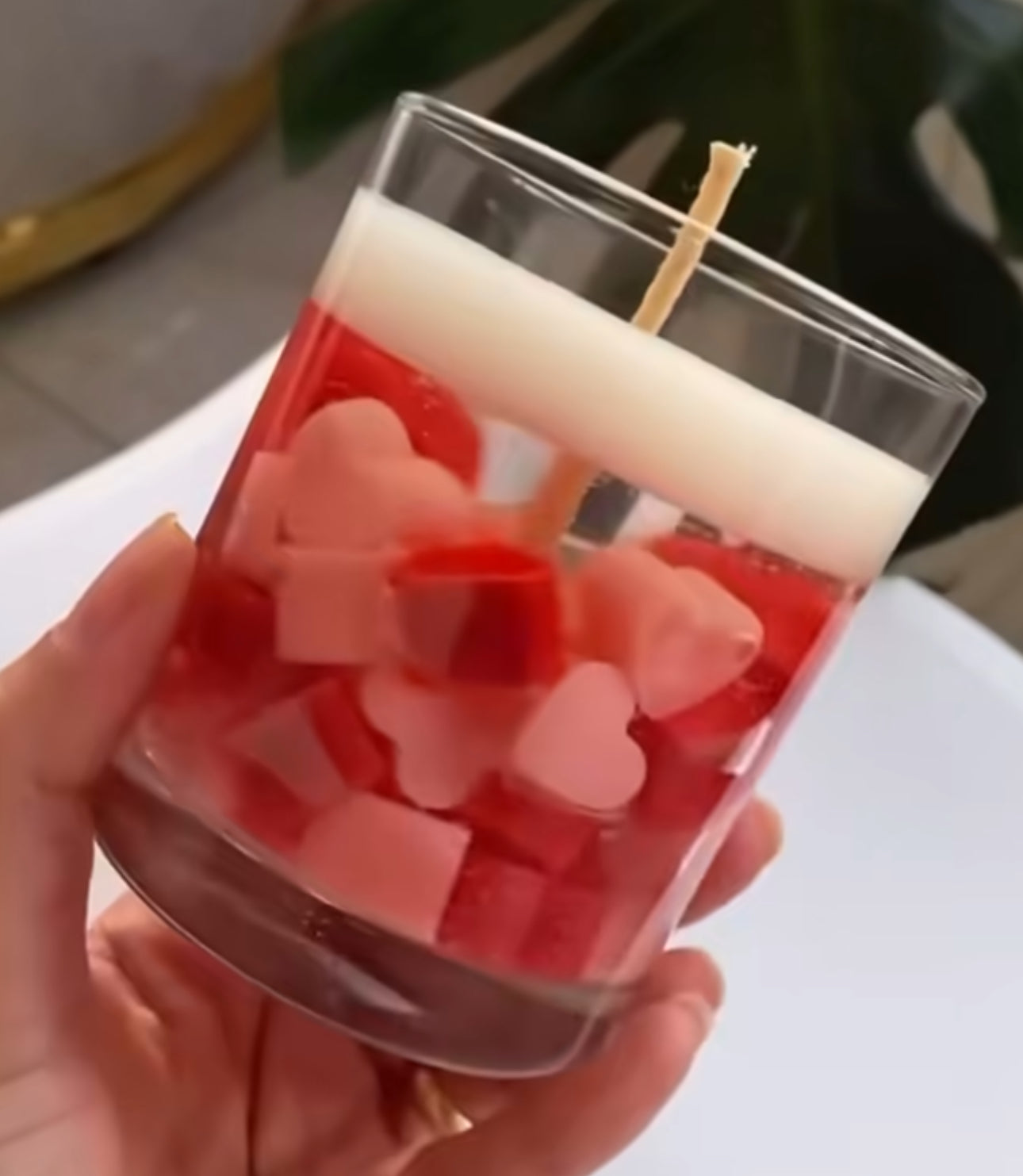 Double Shade Heart Candle