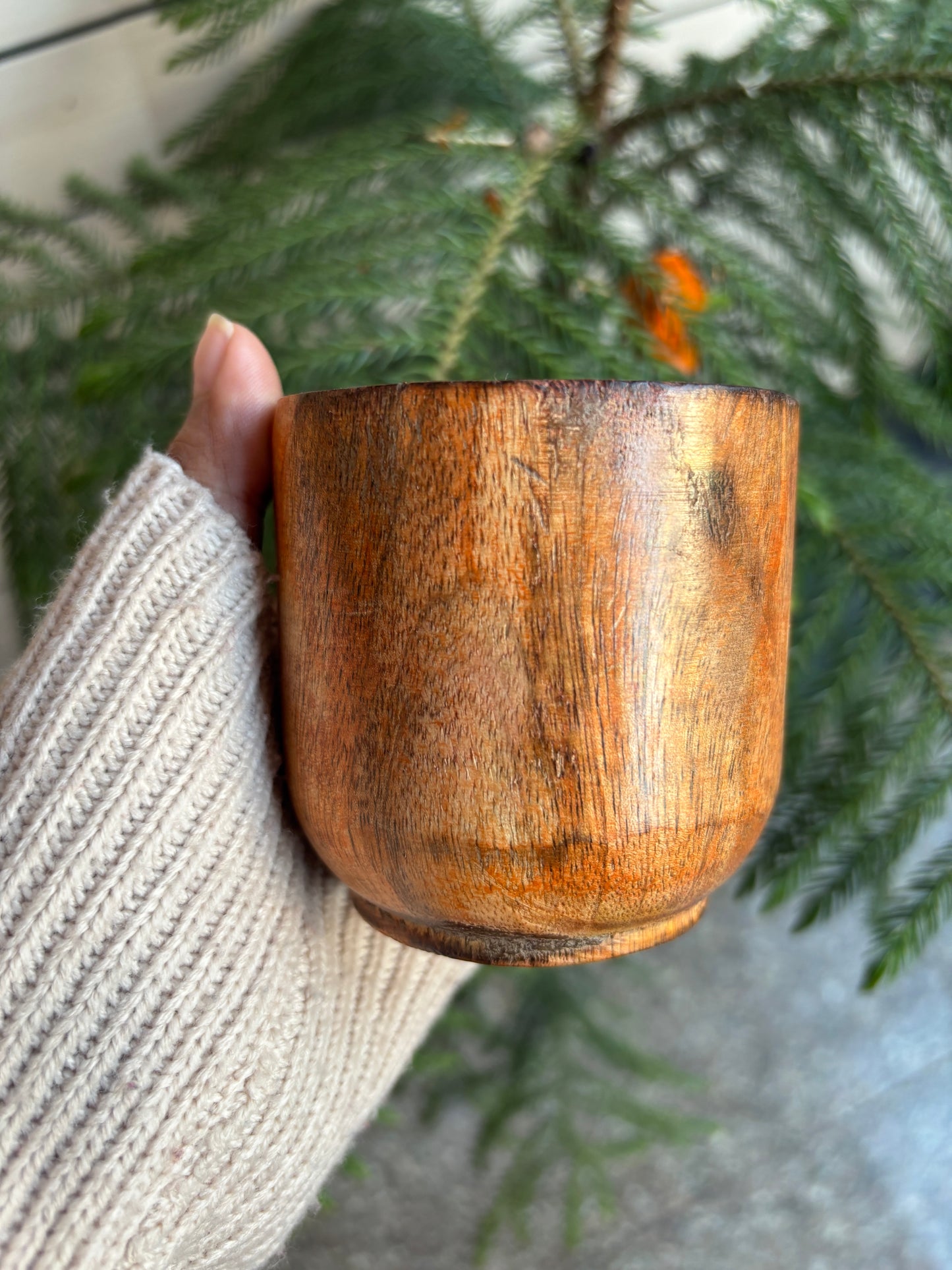 WB0003 - Polished Wooden Candle Jar