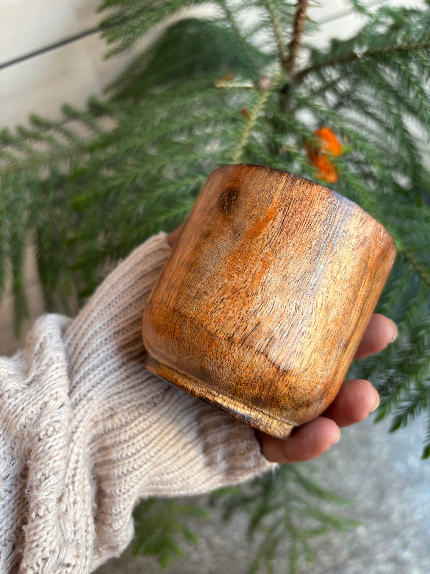 WB0003 - Polished Wooden Candle Jar