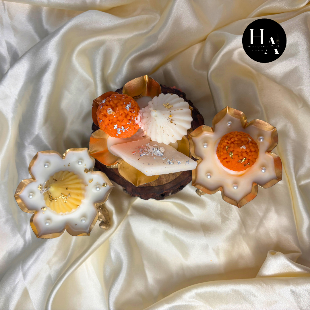 Royal Elephant Urli Candles (with Mithai Candles)