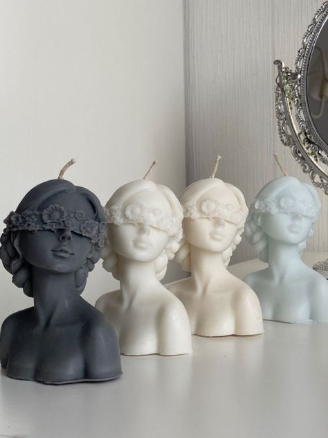 Closed Eye Lady Candle